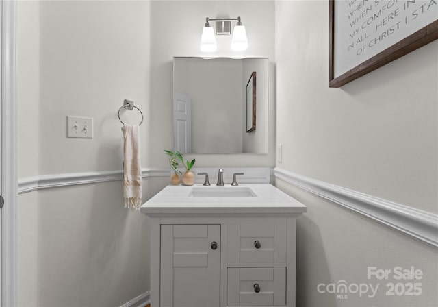 bathroom with vanity