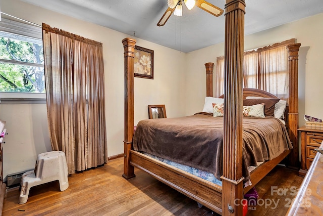 3265 W Innes St, Salisbury, NC 28144 - bedroom with light wood-style flooring and ceiling fan