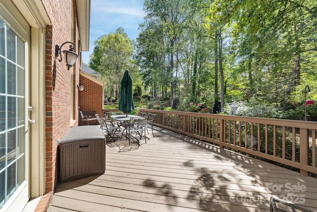 14812 Stonegreen Ln, Huntersville, NC 28078 - wooden terrace featuring outdoor dining area