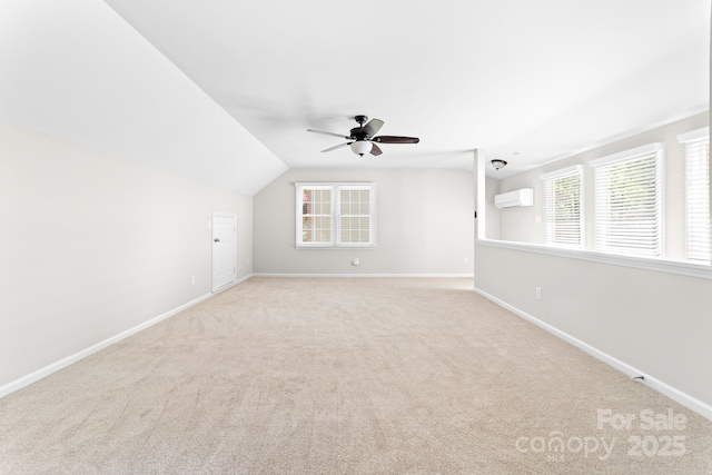 14812 Stonegreen Ln, Huntersville, NC 28078 - interior space with carpet, a ceiling fan, a healthy amount of sunlight, and a wall unit AC
