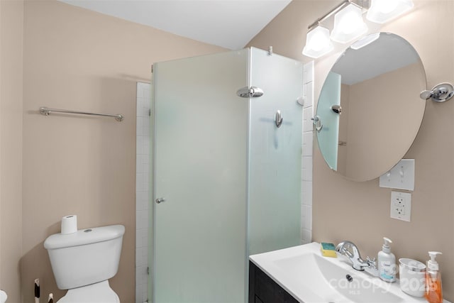 9029 J M Keynes Dr Unit 63, Charlotte, NC 28262 - bathroom featuring vanity, toilet, and a stall shower