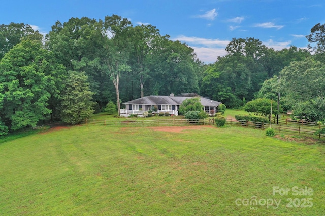 1607 Old Lawyers Rd, Marshville, NC 28103 - view of yard featuring a wooded view and a rural view