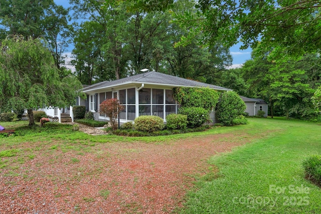 1607 Old Lawyers Rd, Marshville, NC 28103 - view of front of home featuring a sunroom and a front yard