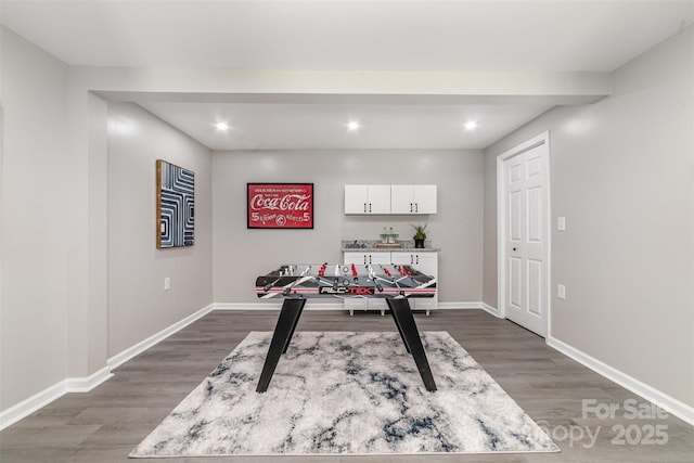 221 Belton Ave, Mount Holly, NC 28120 - game room with wood finished floors and recessed lighting