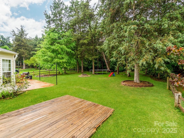 11719 Withers Mill Dr, Charlotte, NC 28278 - view of yard with a patio, a wooden deck, and fence private yard