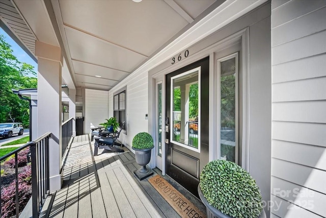 360 N Broad St, Waxhaw, NC 28173 - deck featuring a porch
