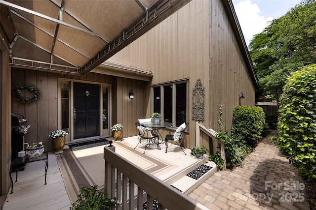5128 Dunes Ct, Charlotte, NC 28226 - wooden terrace featuring grilling area