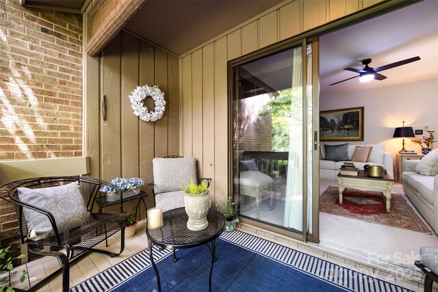 5128 Dunes Ct, Charlotte, NC 28226 - view of patio with ceiling fan