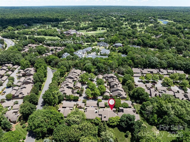 5128 Dunes Ct, Charlotte, NC 28226 - aerial perspective of suburban area with a forest