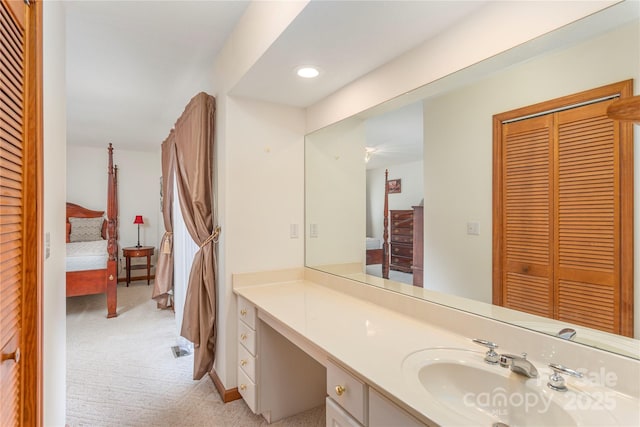 196 Timberline Dr, Maggie Valley, NC 28751 - ensuite bathroom featuring recessed lighting, ensuite bath, a closet, and vanity