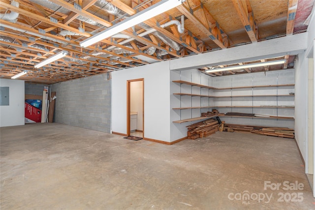 196 Timberline Dr, Maggie Valley, NC 28751 - unfinished below grade area featuring electric panel