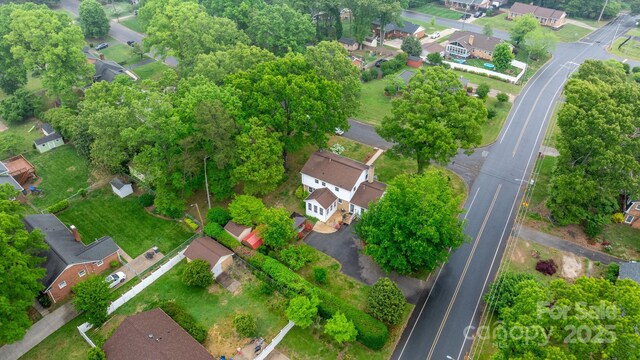 aerial view with a residential view