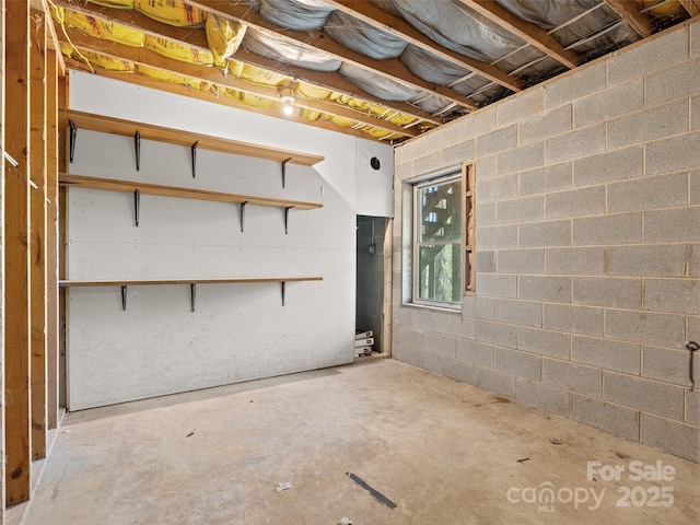 view of basement