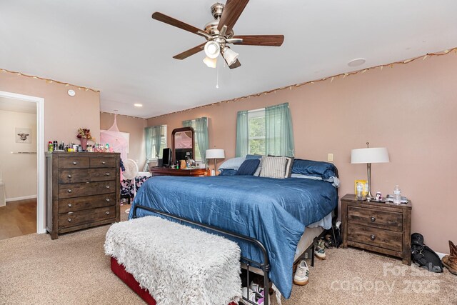 3603 Ken Mcentire Rd, Lawndale, NC 28090 - bedroom featuring carpet floors and a ceiling fan