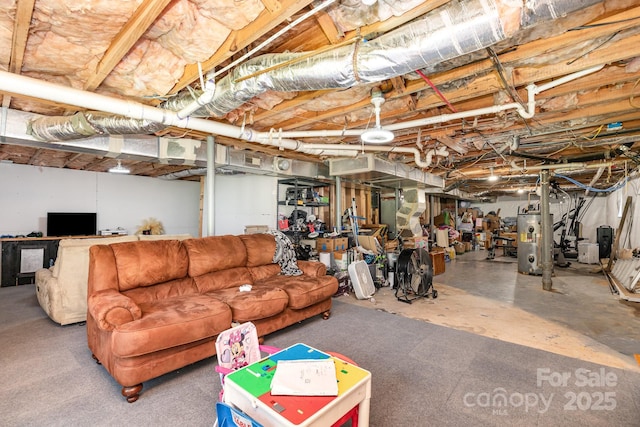 3603 Ken Mcentire Rd, Lawndale, NC 28090 - unfinished basement featuring water heater