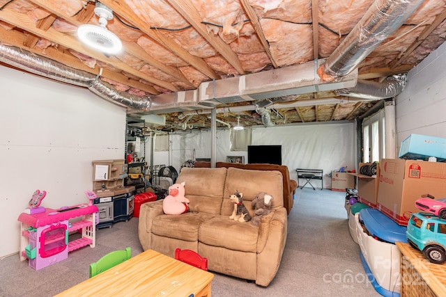 3603 Ken Mcentire Rd, Lawndale, NC 28090 - unfinished basement with carpet flooring