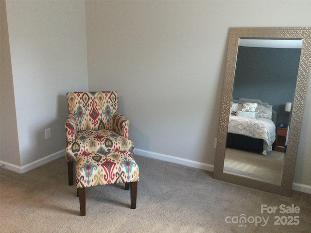 3173 Pinehills Way, Mount Holly, NC 28120 - living area featuring carpet floors and baseboards