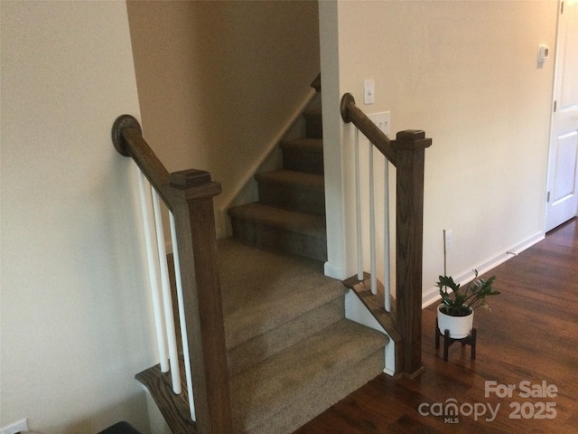 3173 Pinehills Way, Mount Holly, NC 28120 - stairs with wood finished floors and baseboards