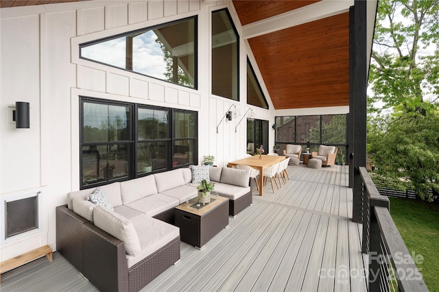 103 Pennsylvania Ave, Asheville, NC 28806 - deck with an outdoor hangout area and outdoor dining space
