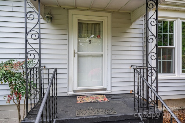 view of doorway to property