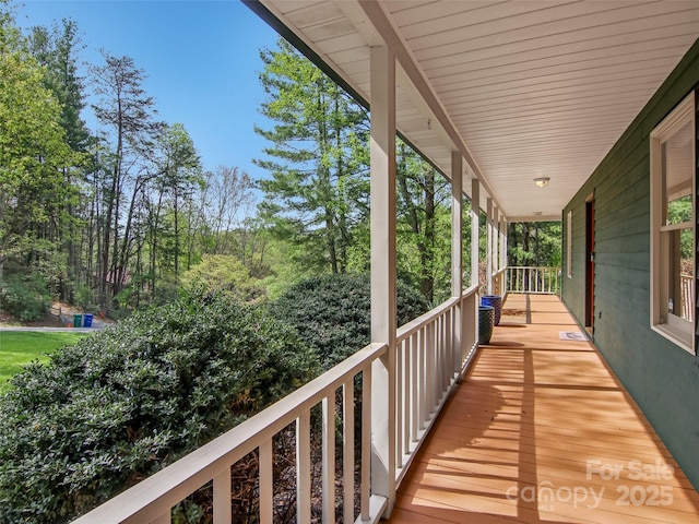 balcony with covered porch
