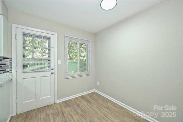 1931 Mereview Ct Unit 46, Charlotte, NC 28210 - doorway to outside with light wood-style flooring and baseboards