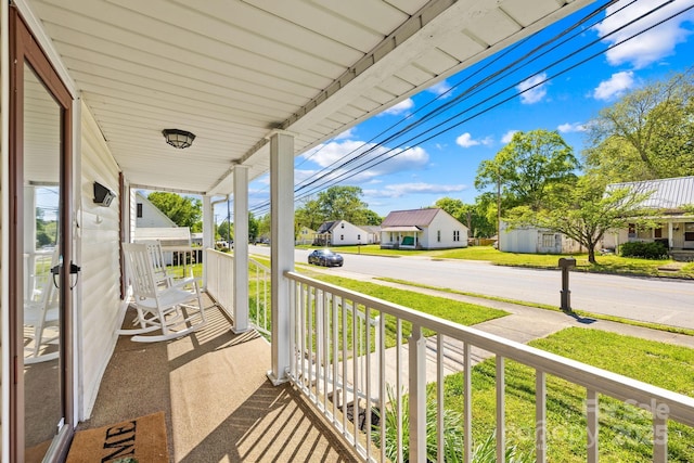 406 S Gaston St, Dallas, NC 28034 - balcony with a porch and a residential view