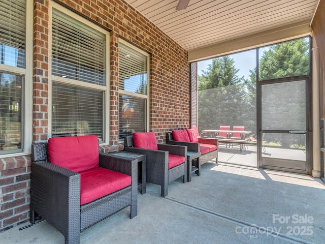 view of sunroom