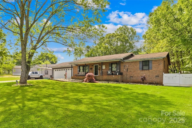 1279 Rocky Creek Rd, Shelby, NC 28152 - ranch-style home featuring crawl space, a garage, and brick siding