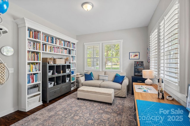 309 Catawba Ave, Davidson, NC 28036 - living area featuring wood finished floors and baseboards