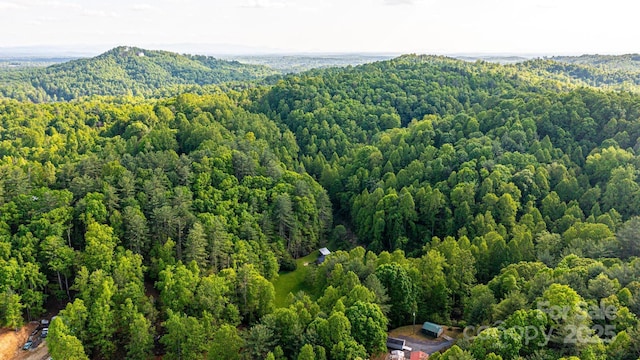 1300 Math Pl, Lenoir, NC 28645 - drone / aerial view with a view of trees and a mountain view