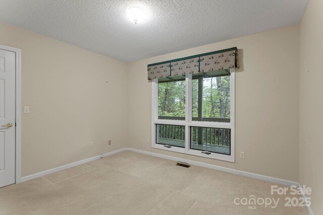 111 Broadmoor Dr, Flat Rock, NC 28731 - carpeted spare room featuring baseboards, visible vents, and a textured ceiling