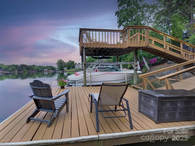 1114 Palmyra Dr, Tega Cay, SC 29708 - view of dock with a water view
