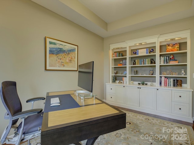 view of home office