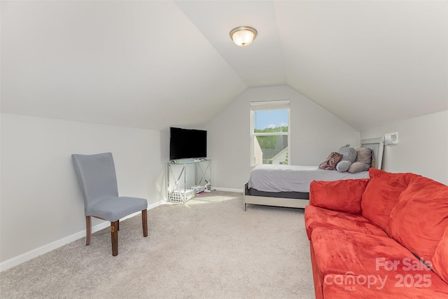 1125 Silvertrace Dr, Salisbury, NC 28144 - carpeted bedroom with baseboards and lofted ceiling