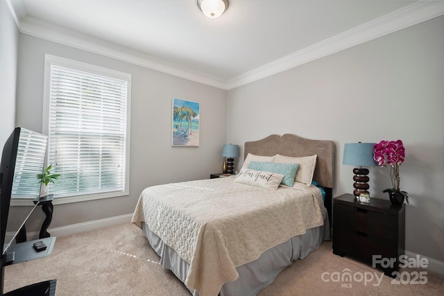 13402 David Jennings Ave, Charlotte, NC 28213 - bedroom featuring crown molding, baseboards, multiple windows, and light colored carpet