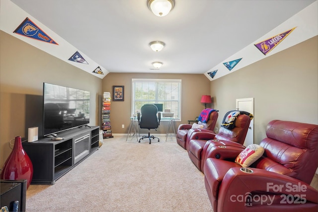 13402 David Jennings Ave, Charlotte, NC 28213 - office featuring baseboards, carpet flooring, and lofted ceiling