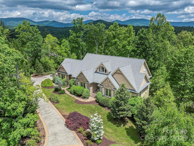 14 Sweet Gum Hl, Fletcher, NC 28732 - view of subject property with a heavily wooded area and mountains