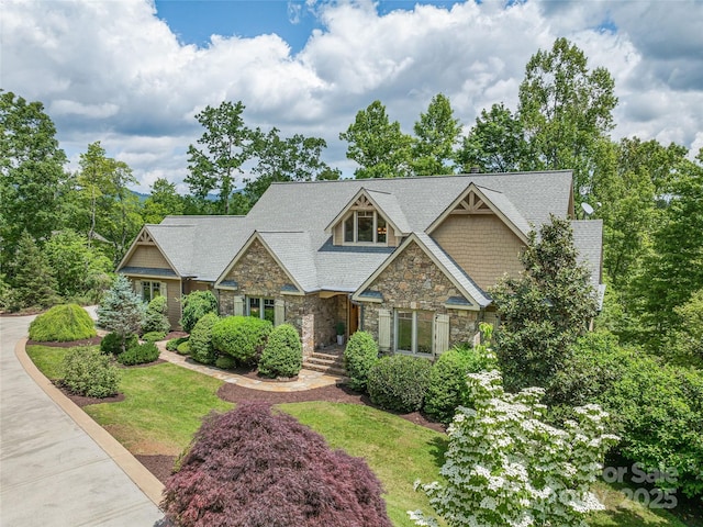 14 Sweet Gum Hl, Fletcher, NC 28732 - craftsman inspired home with stone siding and a front lawn