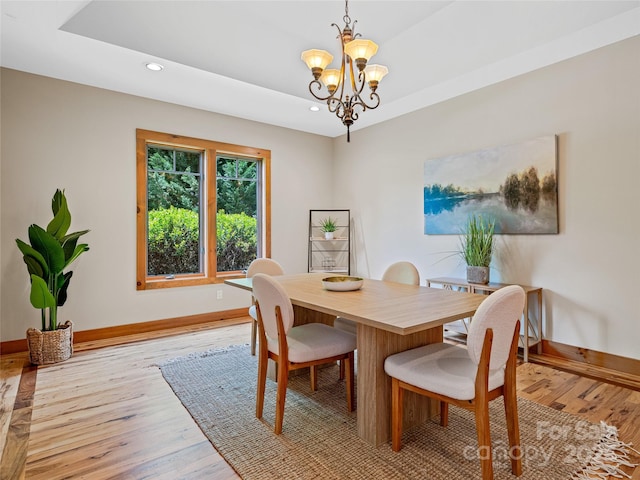 14 Sweet Gum Hl, Fletcher, NC 28732 - dining room featuring light wood finished floors, baseboards, recessed lighting, and a chandelier