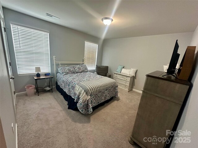 1070 Glenbriar Ct, Woodleaf, NC 27054 - bedroom with visible vents, baseboards, carpet flooring, and multiple windows