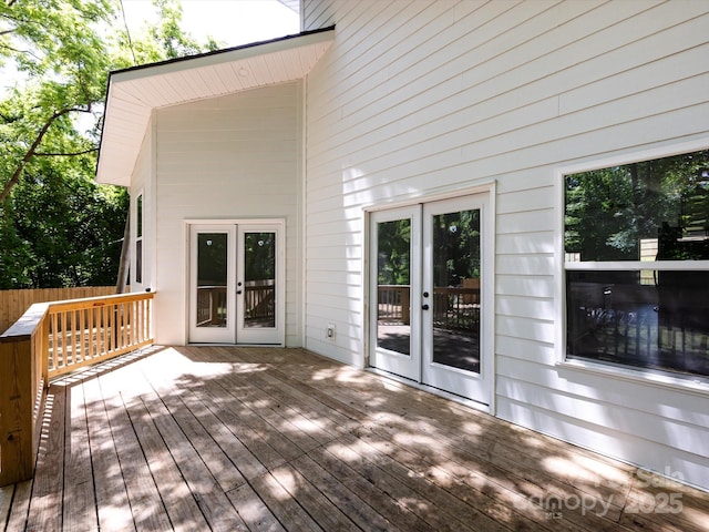 3007 W Blvd, Charlotte, NC 28208 - wooden deck featuring french doors and fence