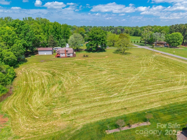 drone / aerial view featuring a rural view