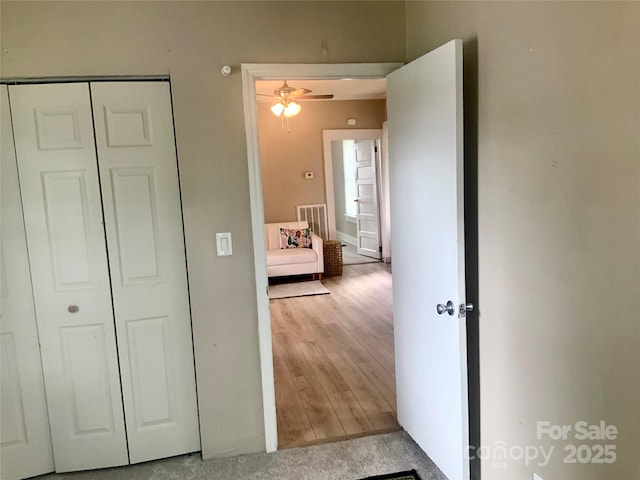 439 17th St, Cramerton, NC 28032 - hall with light wood-style flooring
