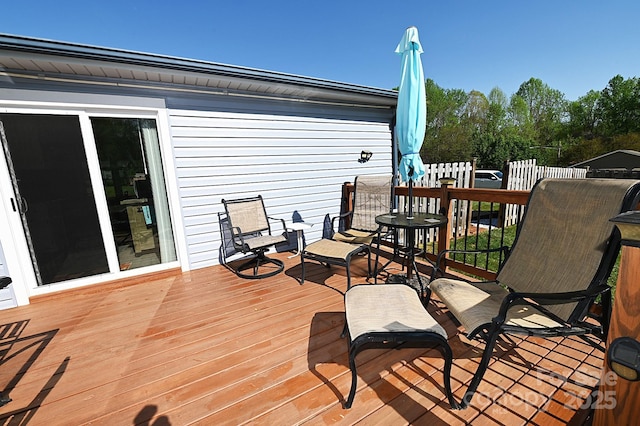 2263 Starbrooke Dr, Newton, NC 28658 - wooden terrace with fence