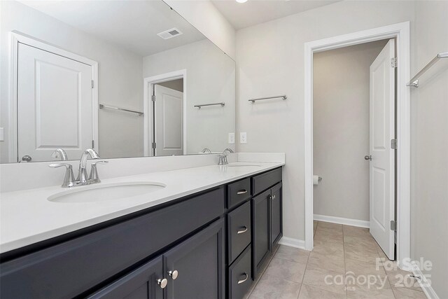 147 Morning Gap Pkwy, Fort Mill, SC 29715 - full bath featuring baseboards, visible vents, a sink, and double vanity