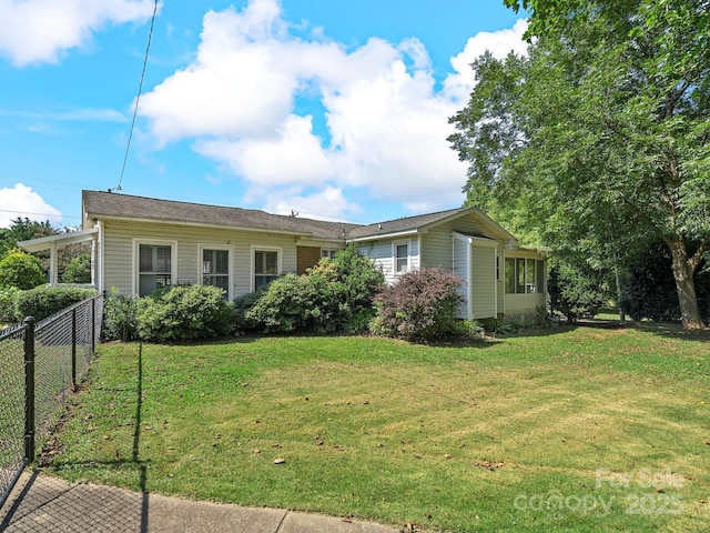 5159 Taxahaw Rd, Lancaster, SC 29720 - exterior space with a front yard and fence