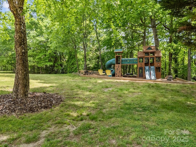 view of yard with playground community