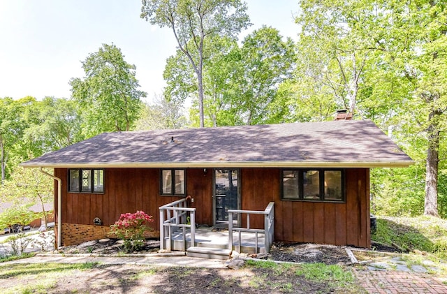 1278 Island Creek Dr, Troy, NC 27371 - view of front of property featuring a chimney and a shingled roof