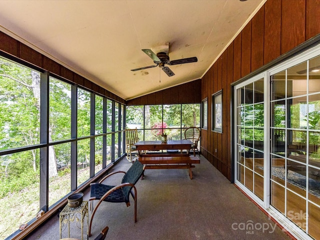 1278 Island Creek Dr, Troy, NC 27371 - sunroom with plenty of natural light and a ceiling fan